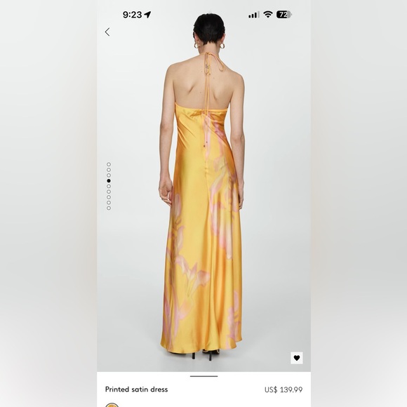 Viral MANGO PRINTED SATIN DRESS - Picture 3 of 9